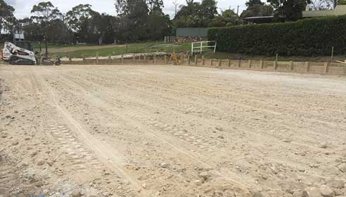 Photo of the Terrey Hills horse grounds site levelling