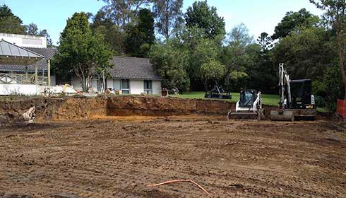 Photo of the Wahroonga site levelling